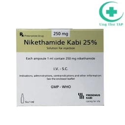 Nikethamide Kabi 25% - Thuốc điều trị tình trạng sốc trong phẫu thuật